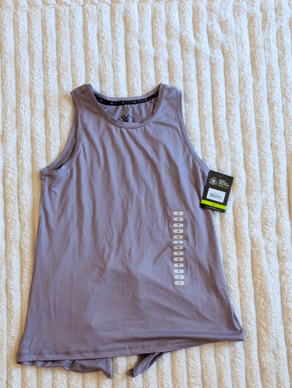 Vortex Lavender Active Tank Top with Logo And Tie Back
